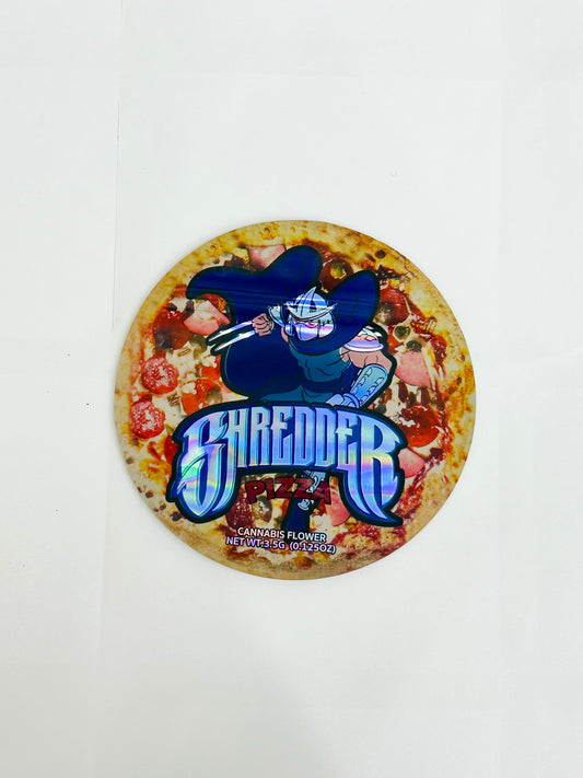 Shredder Pizza Mylar Bag and Box 3.5grams