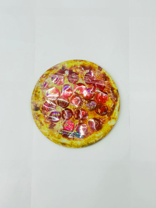 Little Zasars Pizza Mylar Bag and Box 3.5grams