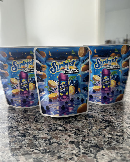 Sunkist Blueberry Lemonade Mylar bags 3.5g