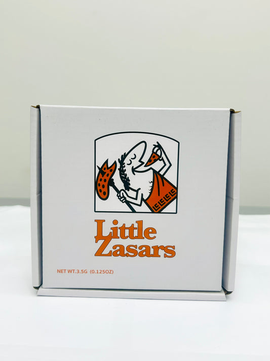 Little Zasars Pizza Mylar Bag and Box 3.5grams