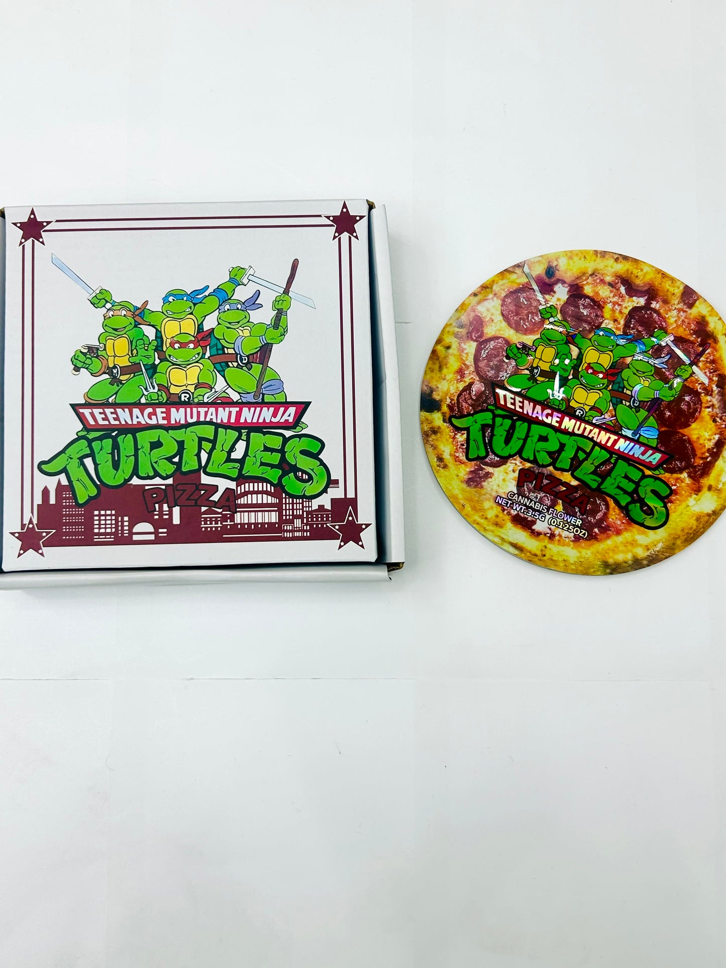 Trutles Pizza Mylar Bag and Box 3.5grams