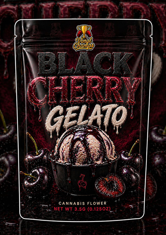 Black Cherry Gelato Mylar bags 3.5g