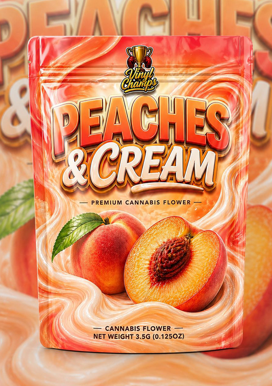Peaches & Cream Mylar bags 3.5g