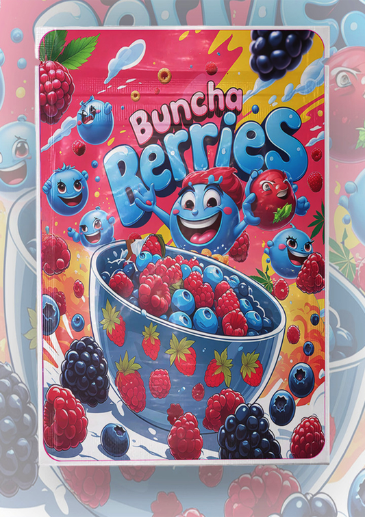 Buncha Berries Mylar bags 3.5g